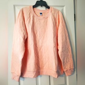Old Navy Quilted Sweatshirt, Size XL Tall, Color Pink/Peach